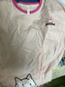 貓人（MiiOW）睡衣女士家居睡裙純棉圓領(lǐng)舒適透氣簡(jiǎn)約女士春短袖長(zhǎng)裙可外穿 摩登小貓 XL 曬單實(shí)拍圖