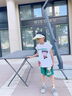 G.DUCKKIDS小黃鴨童裝哪吒衣服男童夏季套裝兒童夏裝服裝哪咤帥氣男孩運(yùn)動(dòng)服 綠色西瓜 90 尺碼建議1~2歲 曬單實(shí)拍圖