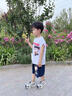 迷野仙蹤哪吒衣服裝男童夏裝套裝2025新款洋氣寶寶夏季短袖男孩夏天潮童裝 紅色 120 曬單實(shí)拍圖