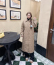 波司登（BOSIDENG）2025新款輕薄90鵝絨服女長款小香風(fēng)菱格襯衫領(lǐng)保暖外套B250134188 【店長推薦】慕斯卡其|7C83 S 160/84A 體重約100-110斤 曬單實拍圖