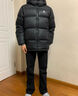 駱駝火山羽絨服情侶短款白鴨絨輕暖面包服城市輕戶外M13CR07089 幻影黑，男款 XL 曬單實拍圖