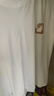 JEANSWEST LIFE真維斯白色t恤男士純棉夏季寬松休閑短袖情侶潮牌男女款半袖體恤 曬單實(shí)拍圖