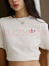 adidas經(jīng)典簡約純棉運(yùn)動(dòng)上衣圓領(lǐng)短袖T恤女裝夏季阿迪達(dá)斯三葉草 漢玉白 XS 曬單實(shí)拍圖