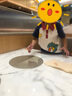 嘟嘟家寶寶夏天短袖卡通T恤Polo衫男小童上衣童裝女嬰兒夏裝wp 藍袖 90 cm 曬單實拍圖