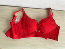 維密桃本命年紅色內(nèi)衣套裝女無(wú)鋼圈聚攏文胸罩爆款七夕情人節(jié)禮物送老婆 紅色套裝-【送襪子+排扣】 M -34/75【AB杯通用】 曬單實(shí)拍圖