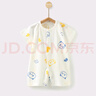 婧麒嬰兒衣服夏季超薄款寶寶純棉短袖連體衣新生兒爬服空調服夏裝 曬單實(shí)拍圖