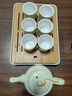 連山閣 陶瓷泡茶壺帶過濾網(wǎng)內(nèi)膽大容量家用泡茶器大號功夫茶具單壺沖茶器杯子套裝 升級竹韻花陶瓷內(nèi)膽一壺六杯+白色如意盤 曬單實拍圖