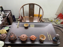 整塊烏檀木茶盤(pán)天然原木茶具辦公茶室新中式茶具托盤(pán)簡(jiǎn)約家用茶海 烏檀木云致65*39*5cm 曬單實(shí)拍圖