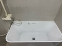 浪鯨（SSWW） 衛(wèi)浴家用成人亞克力方形浴缸無縫一體家用泡澡浴缸含下水器 【1.3m空缸】 曬單實拍圖