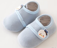 貝瑞加（Babyprints）嬰兒地板襪寶寶軟底學(xué)步鞋襪室內(nèi)早教襪套保暖隔涼腳套 藍S 曬單實拍圖