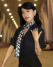MITHAOL KUSC明星同款真絲絲巾100%桑蠶絲女士方巾生日禮物送媽媽丈母娘見面禮 麥穗藍【心想事