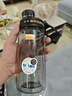 尚泰SHOTAY塑料杯tritan水杯650ml運(yùn)動(dòng)直飲杯子帶提環(huán)4782透明黑 曬單實(shí)拍圖