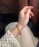 禾妍金包銀手鐲實(shí)心古法素圈金包銀鐲子婚嫁送老婆女友七夕情人節禮物 古法素圈包金1.5克+總重約30克 58圈號 曬單實(shí)拍圖