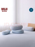 無印良品（MUJI）【涼柔系列】 柔軟靠墊 腰墊 腰靠 辦公室 靠枕 床上抱枕  涼感 藍(lán)色 55*40*20cm 曬單實(shí)拍圖