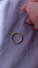 Lossot三生三世足金黃金戒指女5D硬金素圈戒指送女朋友老婆生日禮物 曬單實(shí)拍圖