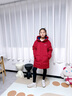 波司登（BOSIDENG）25年新款羽絨服男女兒童中長款5A抗菌4防連帽厚外套T250246914DS 奧秘紅|1769 160 /80 曬單實拍圖