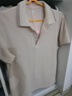 霞湖世家輕商務(wù)短袖polo衫男夏季液氨萊卡長(cháng)絨棉翻領(lǐng) 高爾夫小熊-白色  L 曬單實(shí)拍圖