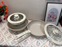 紅廚陶瓷可拆卸手柄鍋家用鍋具套裝不粘鍋全套湯鍋炒鍋煎鍋白色 乳白色 7件套 曬單實拍圖