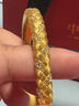 中鑫珠寶麥穗編織黃金手鐲足金拉絲手環(huán)3D硬金麻花點(diǎn)鉆首飾送女友 金重7.88克（60圈號(hào)） 曬單實(shí)拍圖