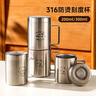 onlycook316不銹鋼雙層水杯帶刻度防燙牛奶杯防摔防燙杯子 300ml帶蓋小豬 曬單實拍圖