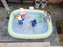 翎喏德國充氣游泳池兒童家用加厚寶寶大型充氣水池小孩家庭大人戲水池 夏日派對-3米三層加厚【防側翻滑 曬單實拍圖