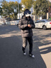 雅鹿鵝絨羽絨服男士2025秋冬季新款休閑短款面包服連帽防風(fēng)加厚外套 黑色 XL 180【推薦140-155斤】 曬單實拍圖
