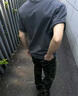 真維斯（Jeanswest）【2件裝】莫代爾冰絲短袖t恤男士夏季涼感內(nèi)搭大碼半袖體恤上衣男 【2件裝】黑色+黑色 4XL (體重205-230斤) 曬單實(shí)拍圖