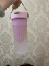 GOOM春夏新款水杯直飲吸管兩用杯子大容量高顏值花茶杯600ml青櫻粉 曬單實(shí)拍圖