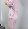棉滿滿女士睡衣夏季薄款莫代爾涼感帶胸墊圓領(lǐng)短袖七分褲寬松家居服套裝 曬單實拍圖