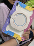 ROISKIN華為平板保護套matepad11帶筆槽2023防摔彎10.4帶支架12.6硅膠Air11.5榮耀v8pro兒童x9保護殼13.2 炫彩粉 鋼化膜+觸屏筆+隨機貼紙 華為matepad 2 曬單實拍圖