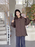波司登（BOSIDENG）25年新款輕薄羽絨服女短款90絨翻領(lǐng)拼接百搭巴恩風(fēng)外套B250135334 可可棕|7C92 M 165/88A 體重約110-120斤 曬單實(shí)拍圖