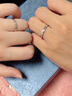 老鳳祥鉆石情侶戒指女款對戒求婚表白鉆戒結婚紀念日禮物送男女朋友 足銀海洋之心鉆石戒指 曬單實(shí)拍圖