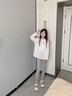 NICKYBABY女童打底褲春秋季純棉薄款2025新款洋氣大童灰色褲子秋裝兒童長(zhǎng)褲 9658灰色【春秋款】 130 曬單實(shí)拍圖