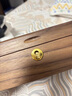 奈維斯汀  NAVSTIN胡桃實木小型首飾盒珠寶項鏈三金高檔精致簡約輕奢便攜收納盒 花影扶蘇-胡桃木首飾盒【灰色內襯】 曬單實拍圖