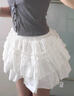 燦圖 白色蕾絲半身裙女夏季新款潮流寬松顯瘦A字裙高級感芭蕾風(fēng)短裙子 白色 M 【建議80-110斤】 曬單實(shí)拍圖