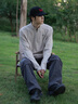 KOLON SPORT/可隆戶外長袖T恤 男子吸濕排汗抗菌半拉鏈內(nèi)搭上衣 LHZT5WNT11-GR 米灰色 XL 180/100A 曬單實(shí)拍圖