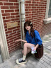 京多夢2025春秋新款克萊因藍色長袖襯衫外套女法式氣質(zhì)寬松休閑百搭上衣 深藍色 M （100-115斤） 曬單實拍圖