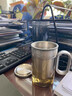 尚明鋁蓋高硼硅玻璃泡茶杯過濾茶杯茶水分離辦公家用大容量透明茶杯 鈦內(nèi)膽500ML 曬單實拍圖