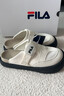 FILA 斐樂官方女鞋SMILA摩登拖鞋2025夏季新款元?dú)馔闲蓍e勃肯鞋 豆腐白-TF 37.5 曬單實(shí)拍圖