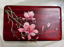 歐西曼 首飾盒擺件血檀木收納盒五金珠寶盒嫁妝禮盒子創(chuàng)意三金結(jié)婚彩禮 玉蘭花開 24* 8.8*15cm 曬單實拍圖