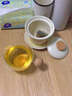 蘊(yùn)華堂陶瓷茶咖一體杯禮盒裝 帶蓋創(chuàng)意高檔咖啡杯生日禮物伴手禮 煙花茶咖杯（奶油黃) 250ML 曬單實(shí)拍圖