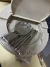 泡面碗宿舍學生帶蓋可瀝水泡面神器不銹鋼食堂打飯飯碗保溫大容量 【奶白】+餐具 1600ml 曬單實拍圖