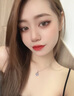 999純銀項鏈女士跳動的心爆款浪漫高檔七夕情人節(jié)禮物送老婆女友 藍鋯+九朵玫瑰盒（配證書） 曬單實拍圖