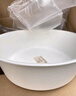 無印良品 MUJI 聚丙烯熱水盆 臉盆洗衣盆家用加厚盆 泡腳盆 MB08CC2S 白色大 外口徑380mm*高120mm/約9.5L 曬單實(shí)拍圖