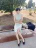百麗踏單鞋女2025春夏新款平底瑪麗珍鞋小皮鞋一腳蹬豆豆孕婦仙女鞋溫柔 黑色 35 曬單實拍圖