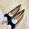 百麗（Belle）媽媽鞋高跟單鞋女商場(chǎng)同真皮淺口單鞋B5T1DCQ4 米白 38 (240mm) 曬單實(shí)拍圖