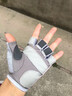 OIMG運動(dòng)健身半指手套女器械訓練防滑防起繭杠鈴騎行瑜伽跳繩液態(tài)硅膠 健身手套 -櫻花粉 【M】手大女生 曬單實(shí)拍圖