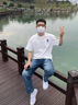 啄木鳥【2件裝】短袖T恤男夏季冰絲涼感潮流半袖青年寬松休閑五分上衣 小沙灘白色+小月亮黑色 (2件裝） 2XL (建議體重140-155斤左右） 曬單實拍圖