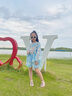 多巴胺海邊沙灘風防曬衣親子裝一家三口四口云南旅游母子母女套裝 25012#襯衣+褲＋裙 175 爸爸L 曬單實拍圖
