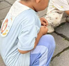 潔麗雅（Grace）A類純棉紗布吸汗巾 嬰兒墊背巾 4層紗布兒童卡通隔汗墊5條裝 曬單實(shí)拍圖